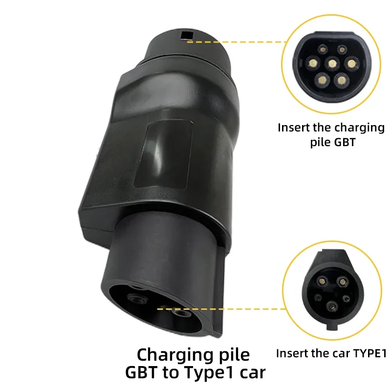 GBT To Type1 Adapter 32A 7.2kw GB/T Female Plug with Type 1 Female Converter for J1772 Electric Cars