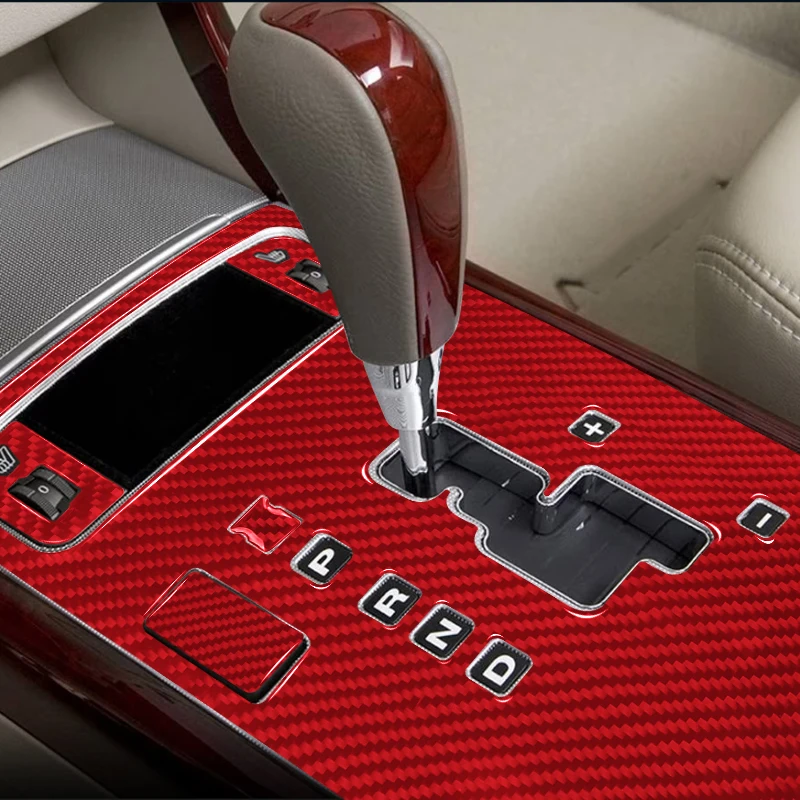 Gear Shift Panel Decorative Cover Trim Sticker Carbon Fiber/ABS Car Interior Accessories for Azera 2006 2007 2008 2009 2010 2011