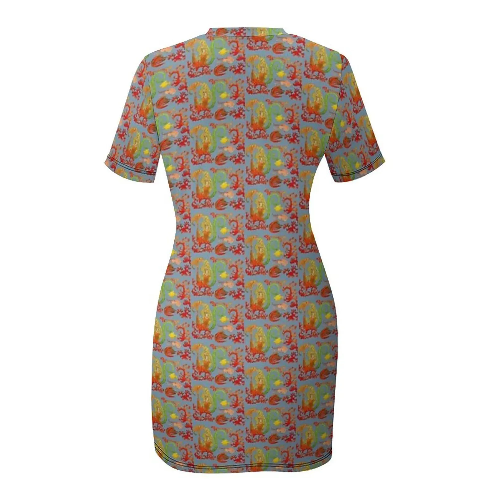 Mystical under water creatures Short-Sleeved Dress Woman clothes summer dress woman 2026 trendy view 5