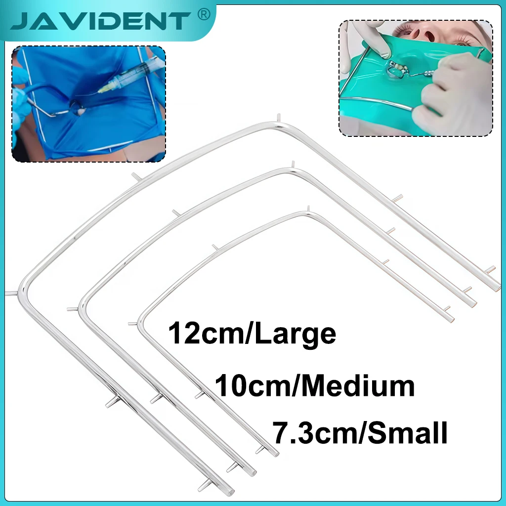 1/3Pcs Stainless Steel Rubber Dam Retainer for Dentistry; Facebow Support for Dental Fillings; Dental Restoration Tools