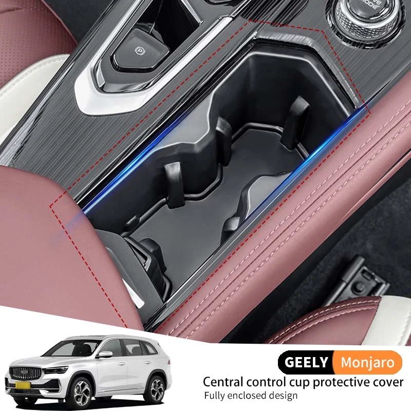 

For Geely Xingyue L Monjaro 2021-2025 Car Central Control Water Cup Silicone Pad Waterproof Protector Mat Scratch Wear-resistan
