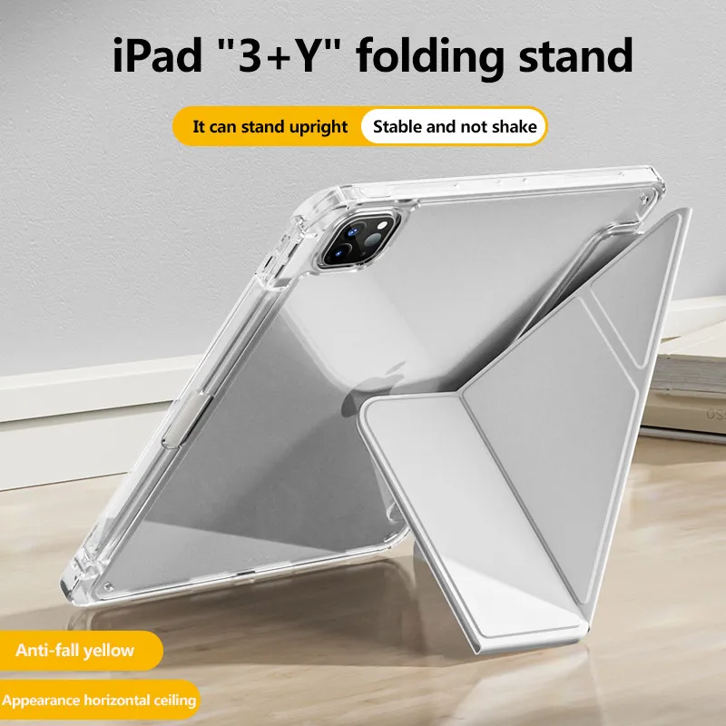 Pencil Holder Tablet Case For Xiaomi Redmi Pad SE 11 inch Xiaomi Pad 5 5Pro 6 6Pro 11inch Clear Acrylic Anti-bending Cover