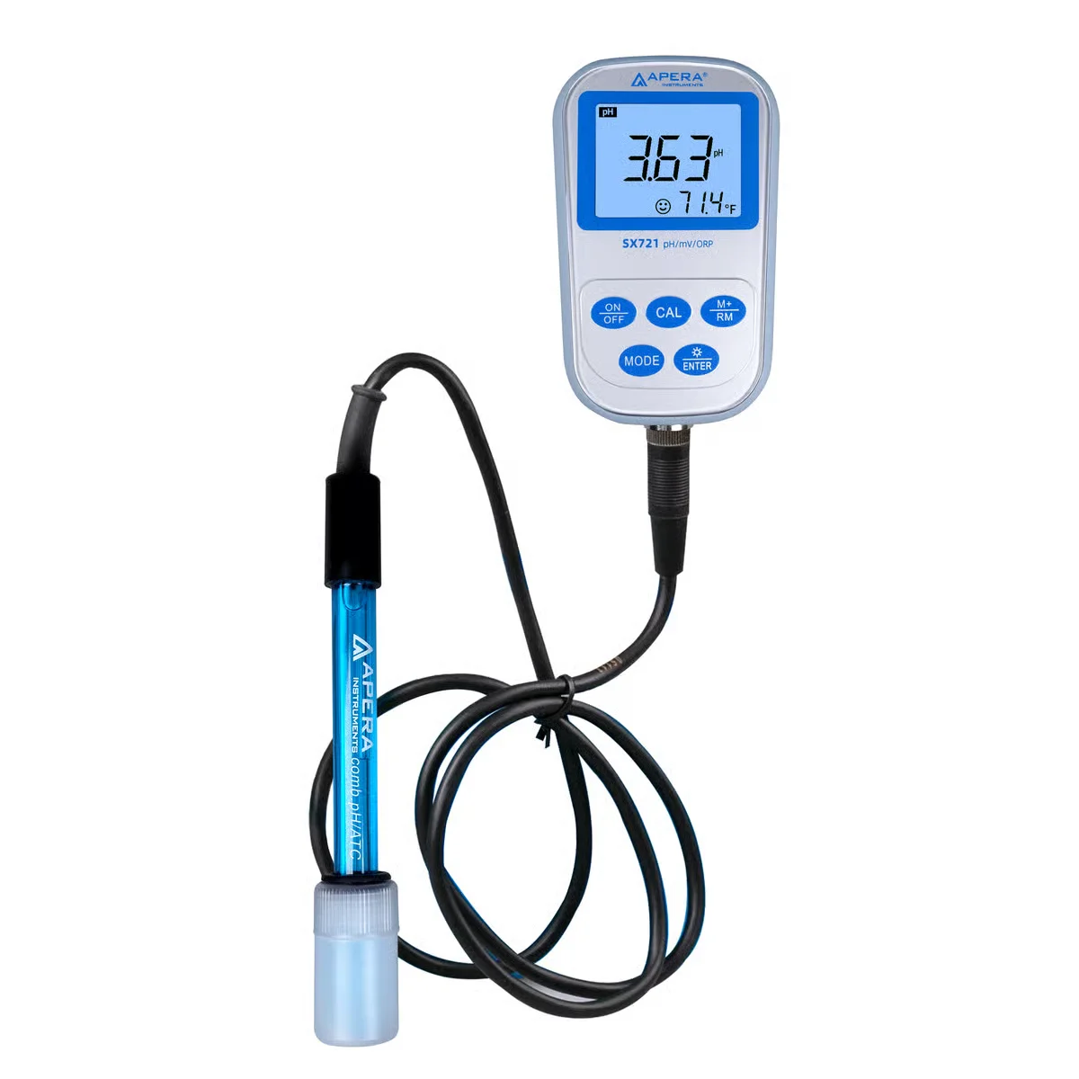 

Veidt Weighing Apera SX721 Portable PH/ORP Meter Kit Portable Multi Parameter Water Quality Meter Analyzer Handheld pH Meter