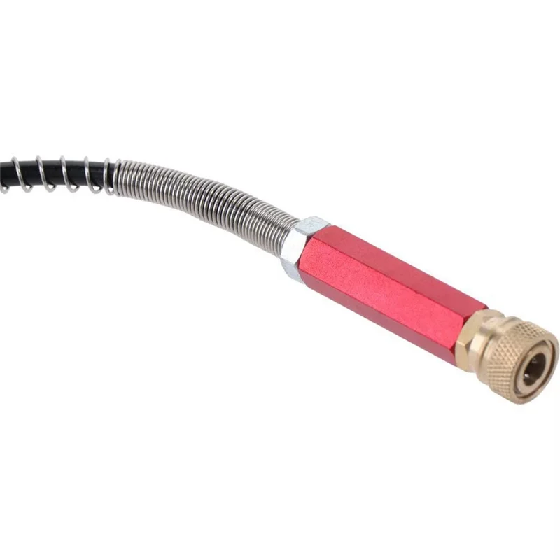 ALIM-エアポンプホース高圧出口ホース、8mmメス型クイックスチール銅製、4500psi高圧スプリングインフレーションホース、ブラック