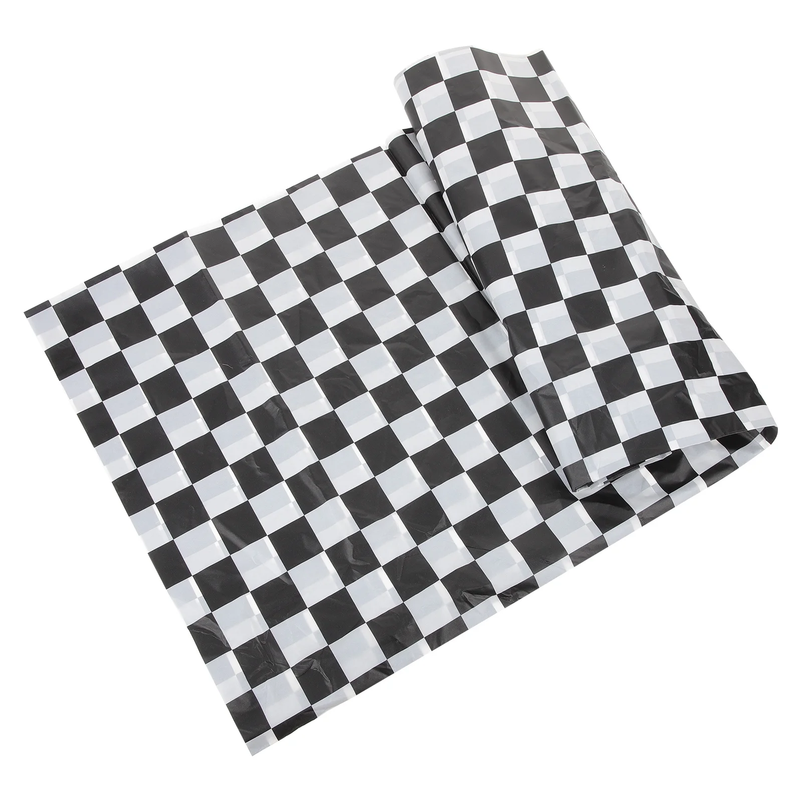 

Waterproof Black White Grid Tablecloth 137x137cm Premium PVC Oil Resistant Seamless Table Cover for Cafes Parties