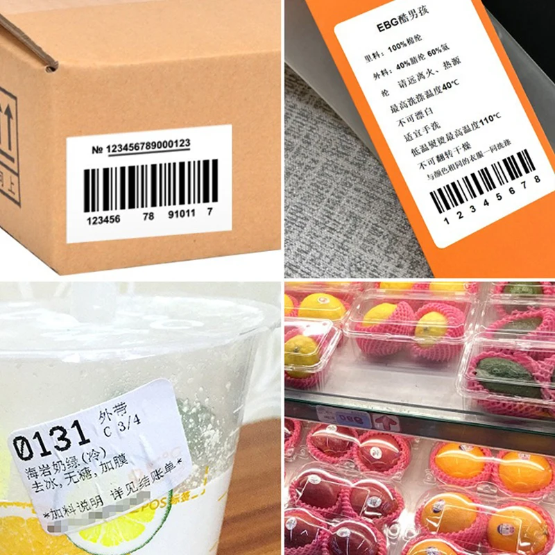 1 Rol/Pack Thermisch Papier Sticker Zelfklevende Rol Verpakt Lege Witte Tag Sticker Supermarkt Prijs Lege Barcode Etiketten ZYF