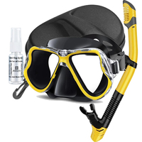 Myopia Snorkel & Dive Mask for Adults with Anti-Fog Spray ,Box,Dry Top Snorkel, Adjustable Strap Free Breathing Design