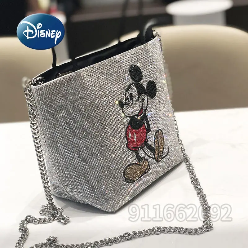 

Disney Mickey's New Women's Bag Luxury Brand Fashion Women's Handbag Diamond-encrusted High-quality Large-capacity Bucket Bag