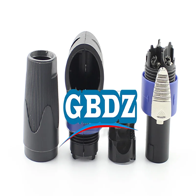 Lautsprecheranschluss, 4-polig, AL4FRX, SpeakON-Stecker, männlicher Anschluss, kein Schweißen, Nickelplatte, L-Form, für Lautsprecher, professionelle Audio-Kabine – Detail 3
