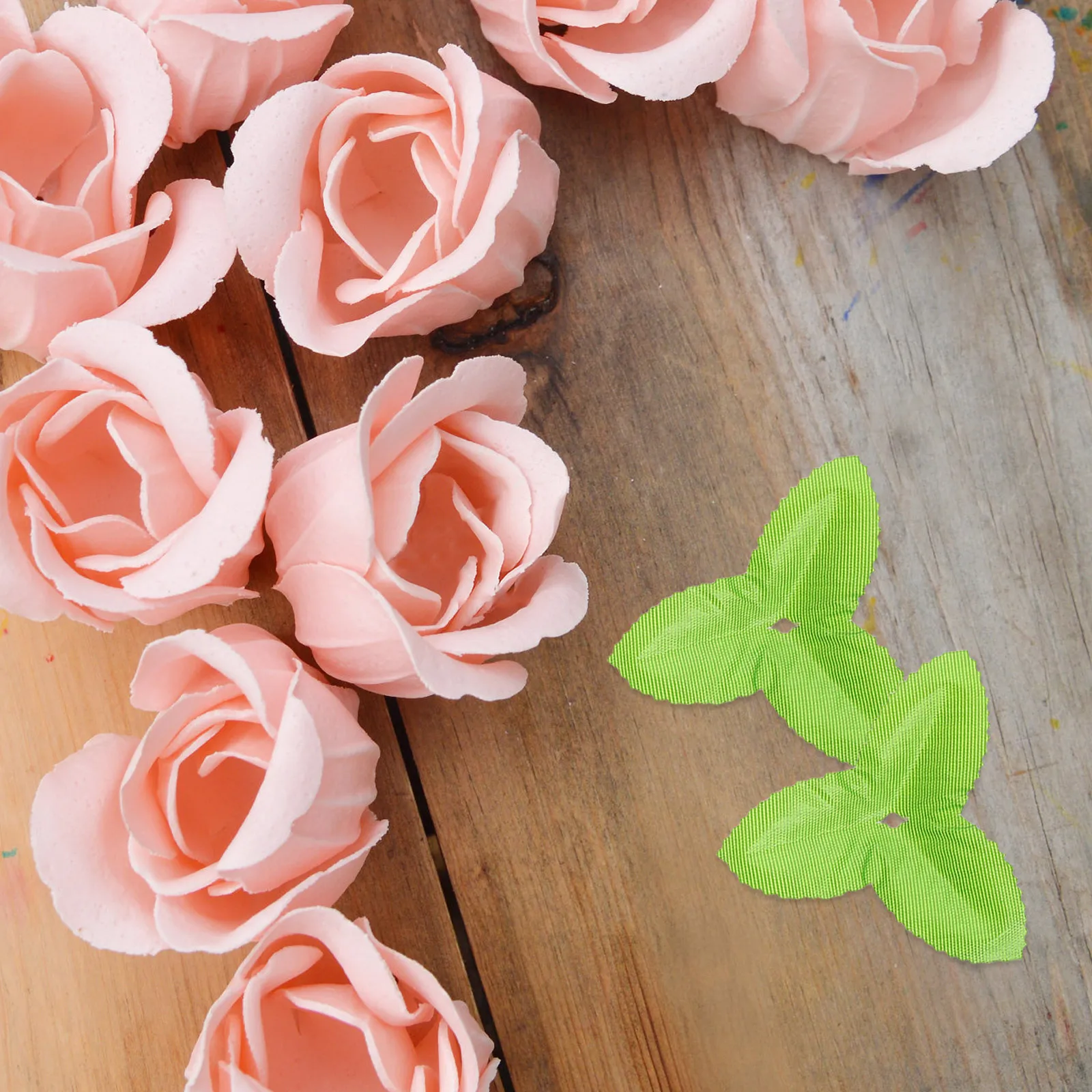 

300Pcs Artificial Green Leaves Realistic Faux Leaves for Wedding Party Home Decor DIY Flower Arrangement Bouquet Supplies