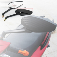 2pcs/pack 8mm Motorcycle Rearview Mirrors Wide Angle Adjustable Bicycle Bike Handlebar Side Flexible Rear View Mirror