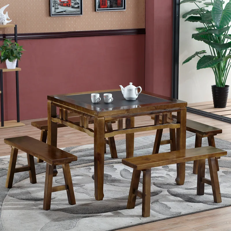 الخشب الصلب، مطعم، مطعم، طاولة طعام وكراسي، مزيج، زراعة ريفية #2