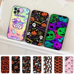 Halloween jesień jesień etui na telefon silikonowe miękkie dla iphone 15 14 13 12 11 Pro Mini XS MAX 8 7 6 Plus X XS XR Cover