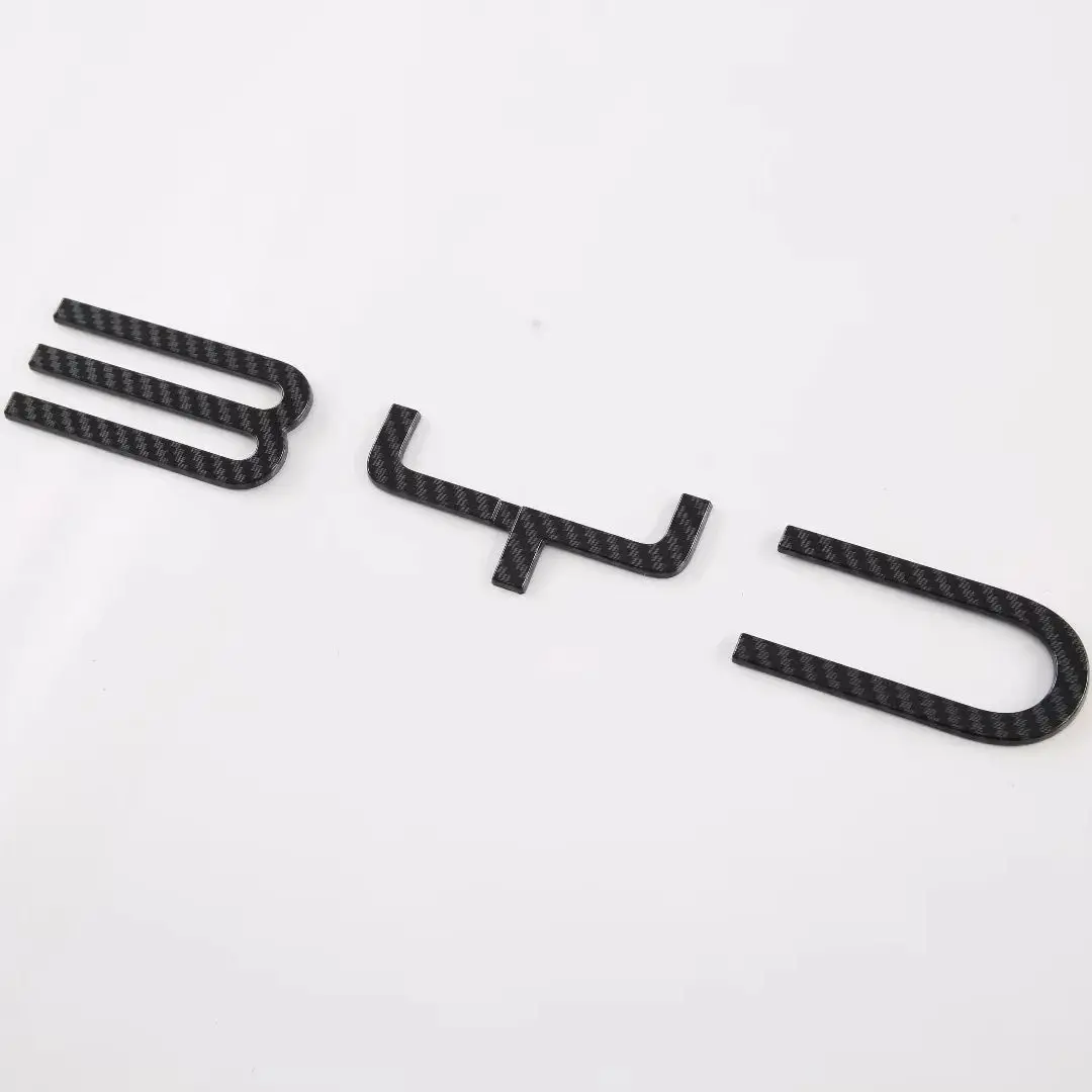 For BYD Atto 3 Atto3 Han EV 2021 2022 2023 2024 ABS Black Front Machine Grill Car Logo Letter Cover Sticker Trim Car Accessories