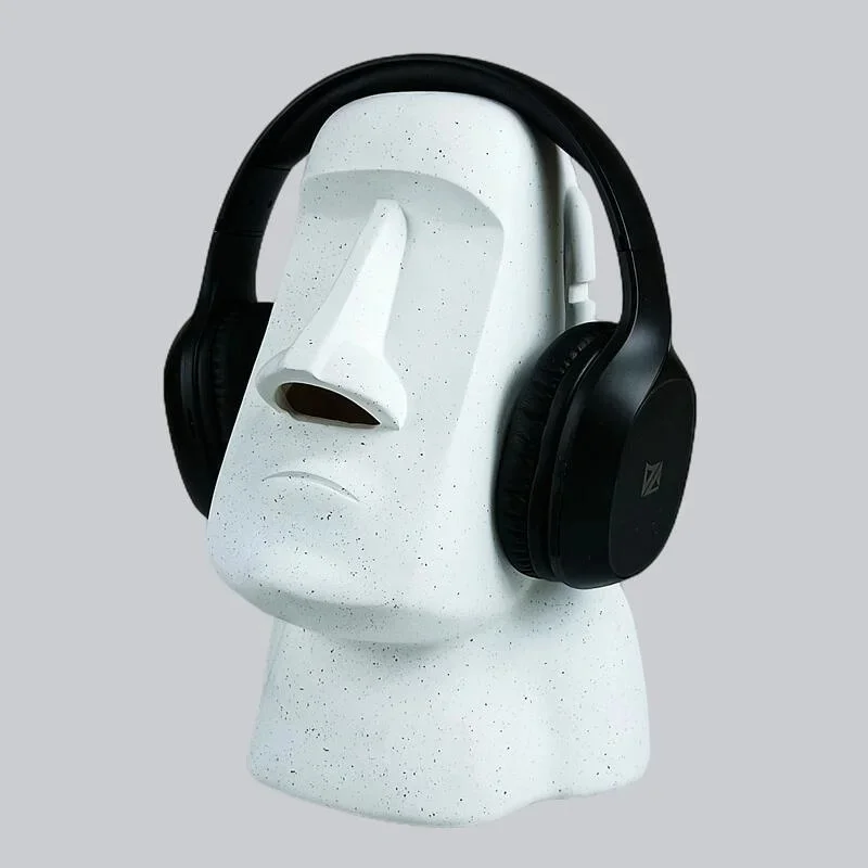 

Easter Moai Stone Sculpture Tissue Box Creative Moai Stone Statue Model Home Decor Office Desktop Gaming Headset Stand