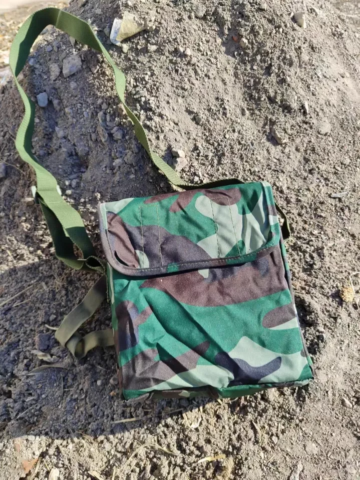 Military   SURPLUS ORIGINAL CHINESE ARMY F05 MASK BAG WOODLAND CAMO BACKPACK POUCH