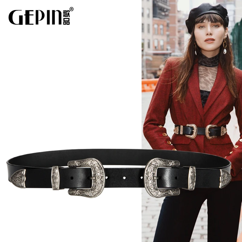 

X6098 Ladies Leather Belt Fashion Joker Decorative Waistbelt Suit Sweater with Dress Jeans Belt Girls Girdle Leather Waistband