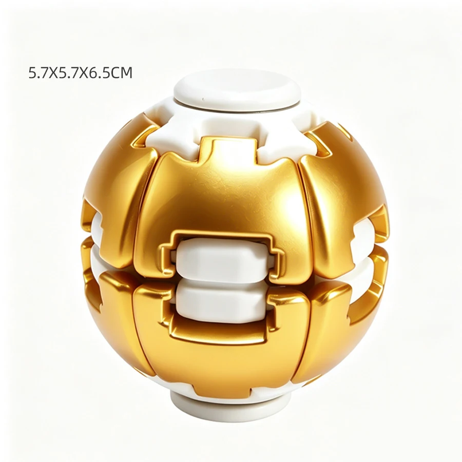 Decompression Ball Press and Rotate Toy, Children's Puzzle Stress Reliever, Compact and Portable Magic Ball Finger Gyro Toy