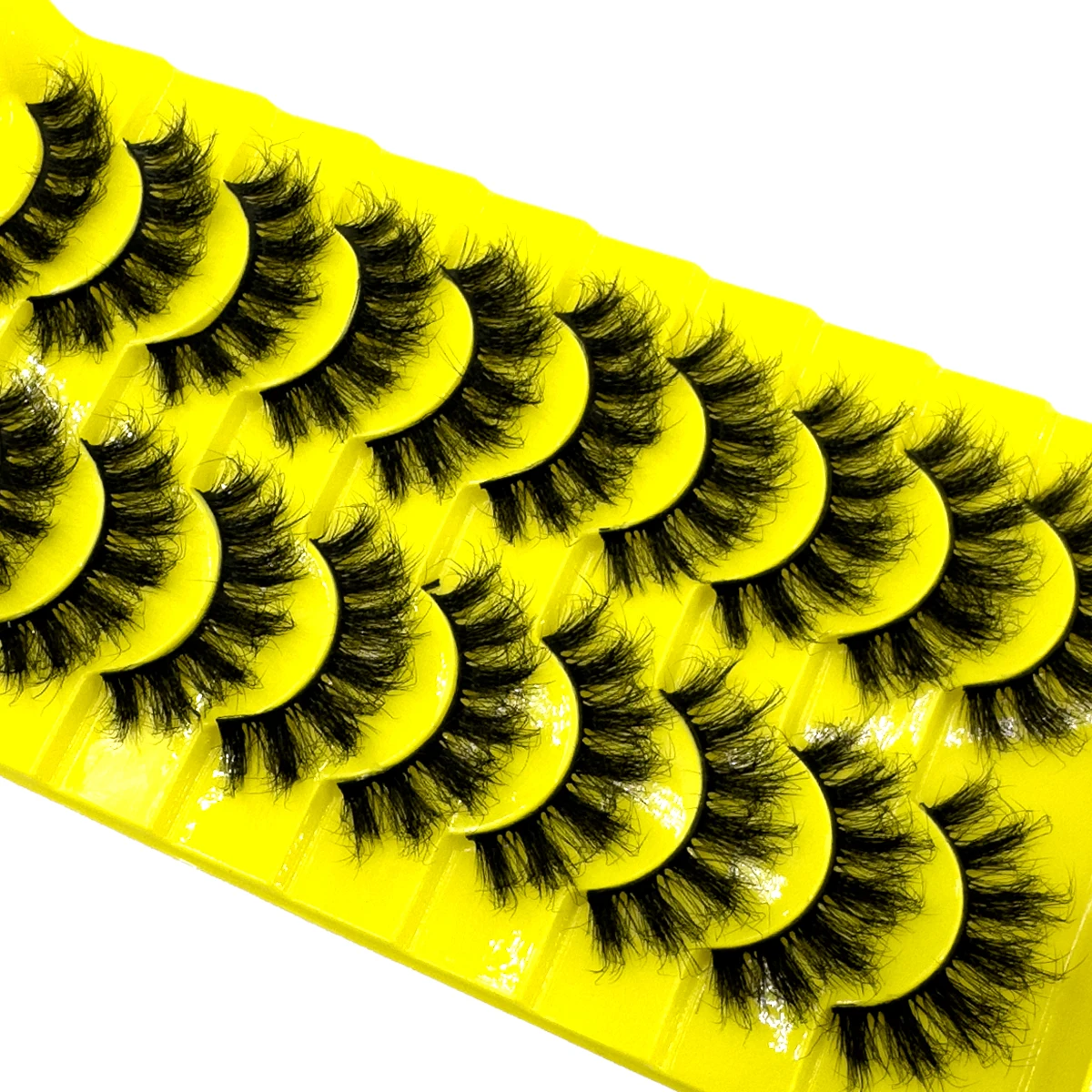 New3D Volume Cat Eye Lashes Fluffy False Eyelashes 8-22mm Thick Fake Lashes  Wispy False Lashes Natural Look Like Lash Extension