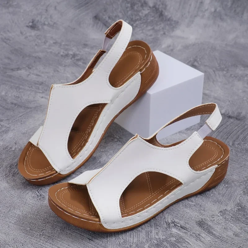 

2024 Summer Wedge Sandals for Women New Fashion Non Slip Beach Shoes Woman Lightweight Casual Platform Sandalias Mujer Plus Size