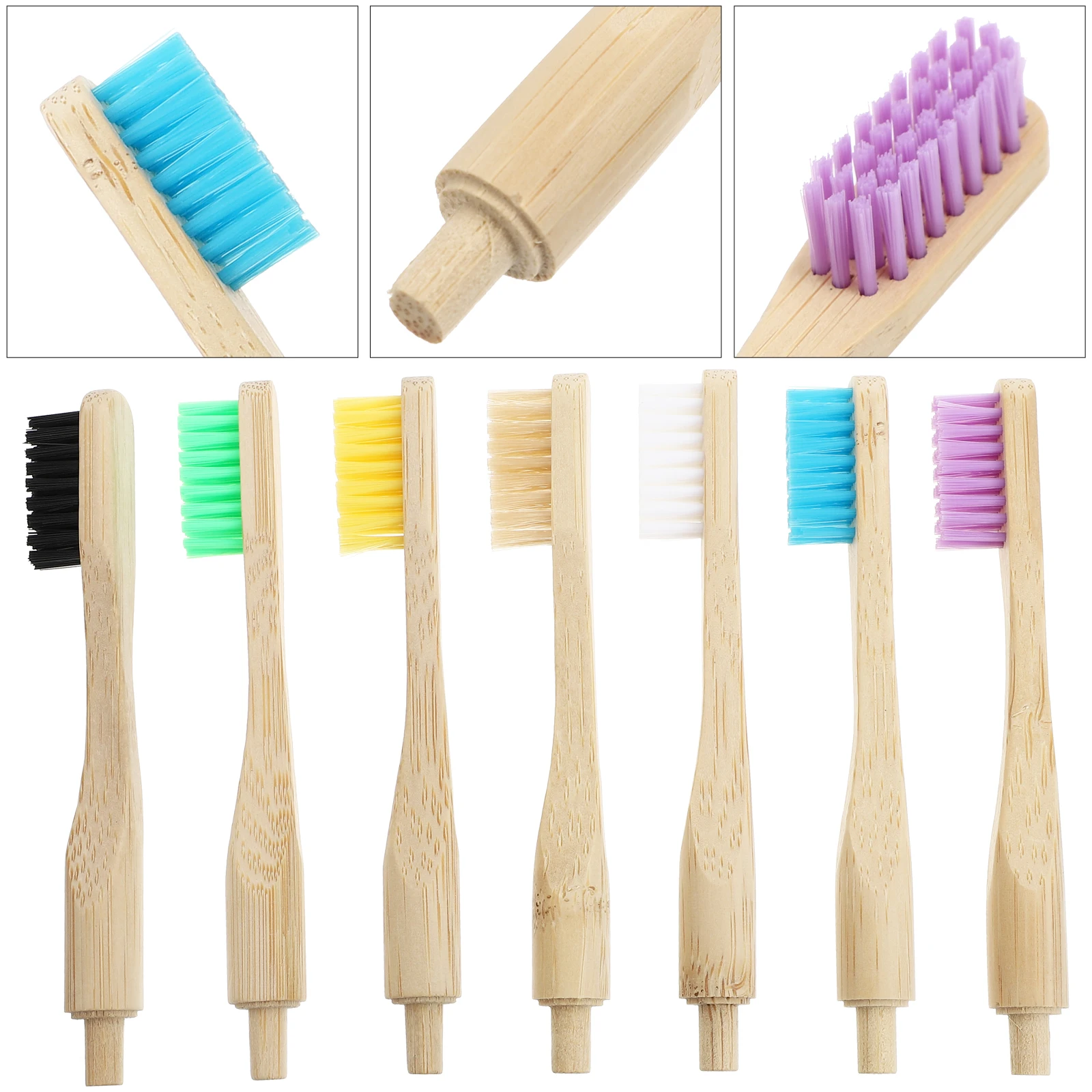 

7 Pcs Sensitive Toothbrush Replacement Head Travel for Teeth Nylon Replaceable Toothbrushes