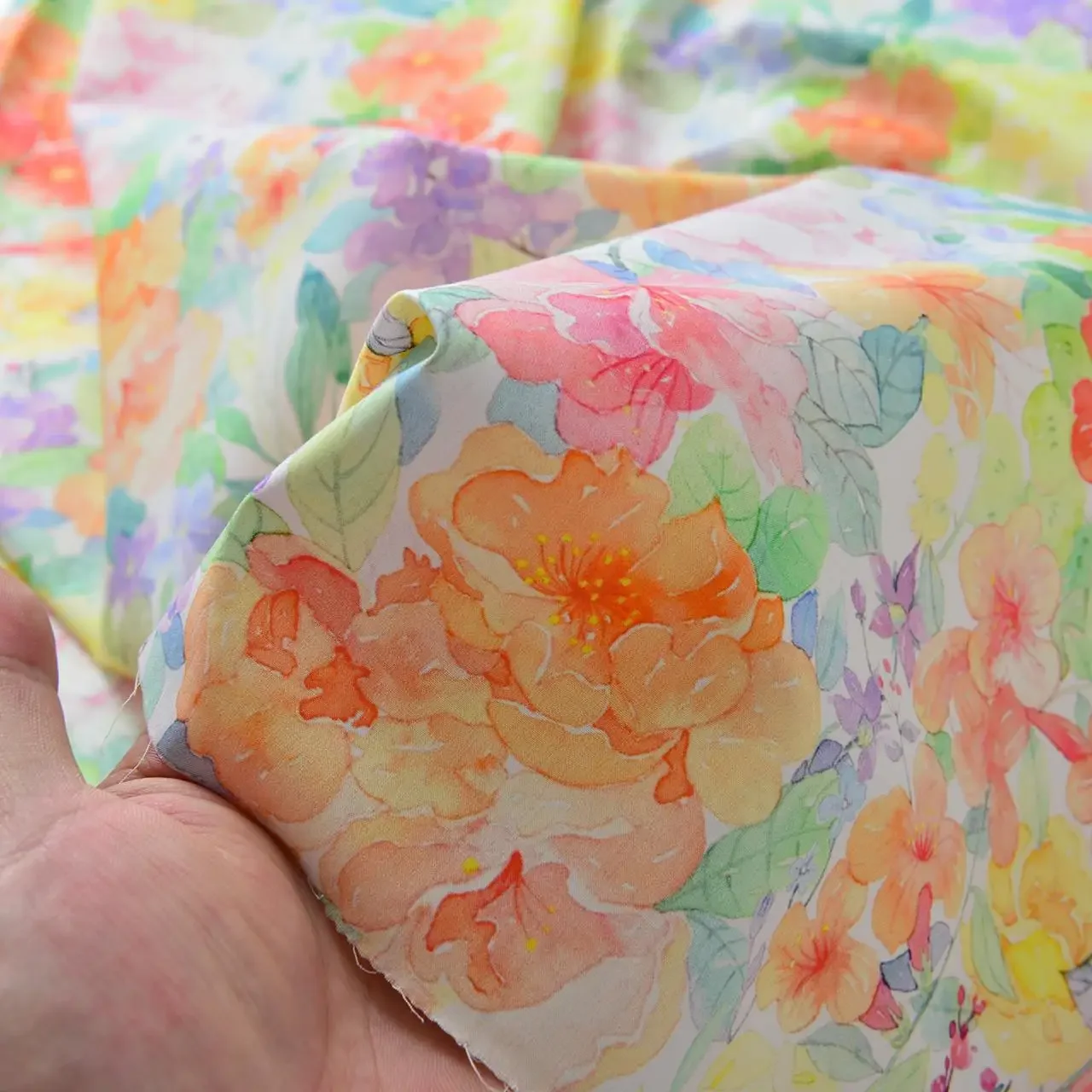 

Poplin Cotton Fabric Pastoral Floral DIY Children's Wear Cloth Make Bedding Quilt Decoration Home