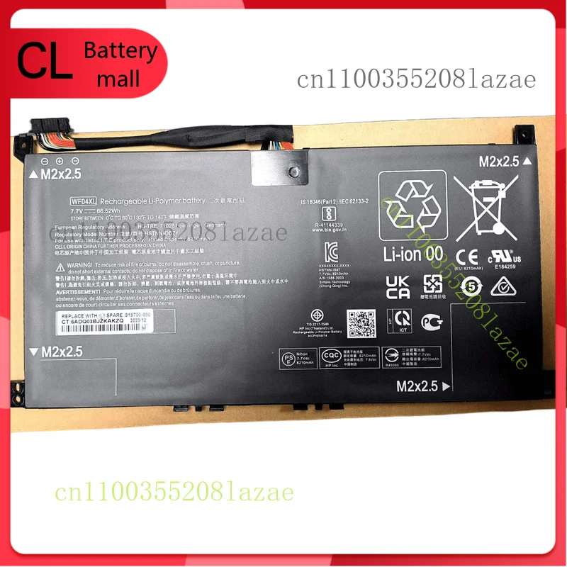 

Genuine 8210mAh WF04XL M90073-005 M89926-AC1 Battery for HP Envy 13" 13-bf0013dx
