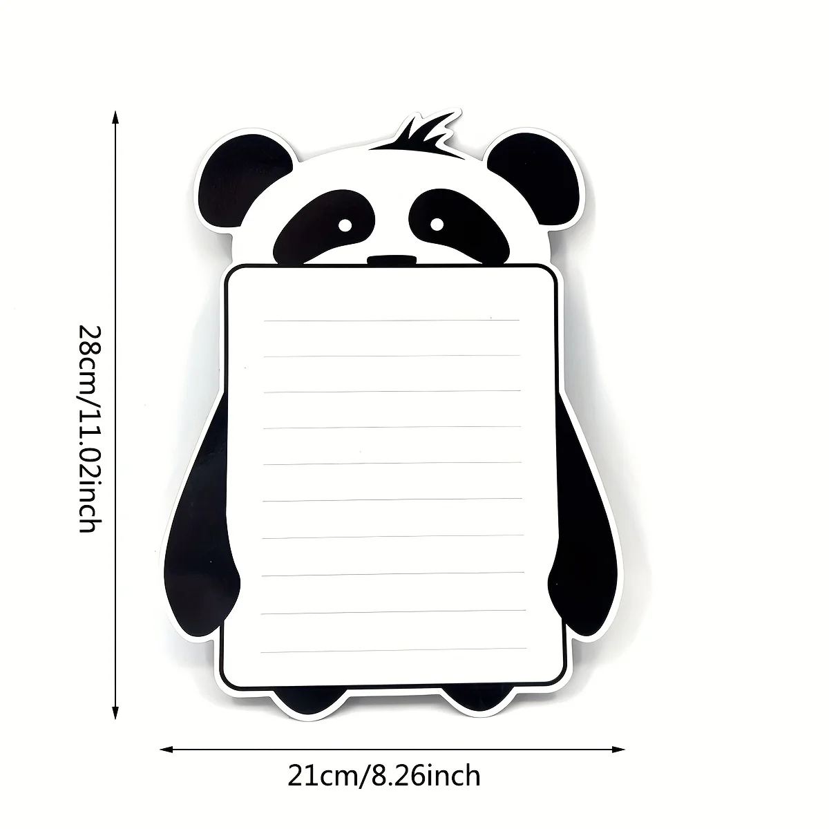 Five-piece Magnetic Memo Board Set: Including 1 Panda Modeling Board + 4 Erasable Pens. Scratch-resistant and Reusable
