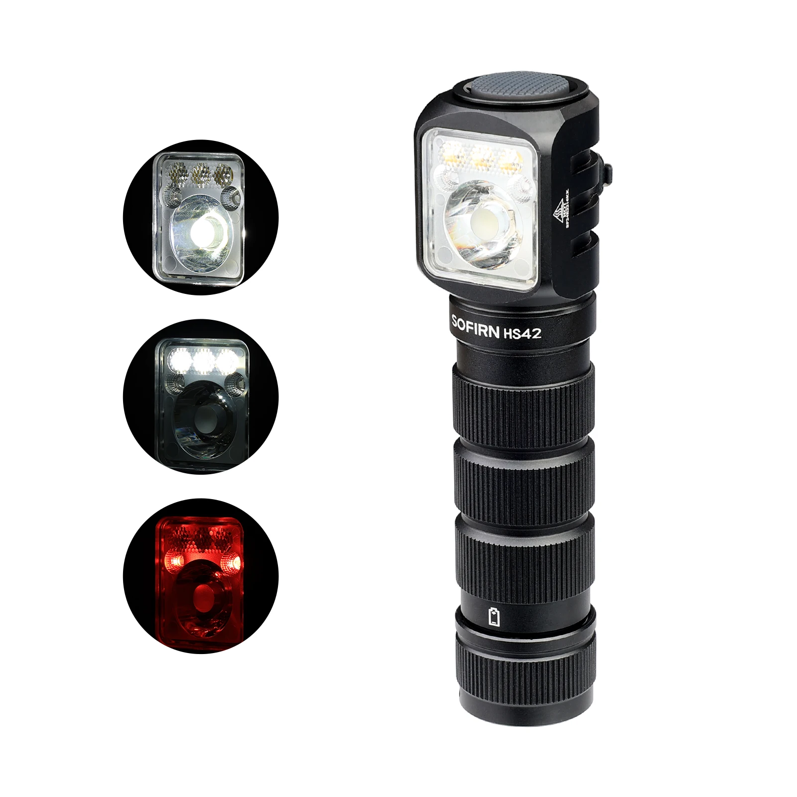 SOFIRN HS42 2100lm ヘッドランプ 18650 USB C 充電式 赤色LED懐中電灯