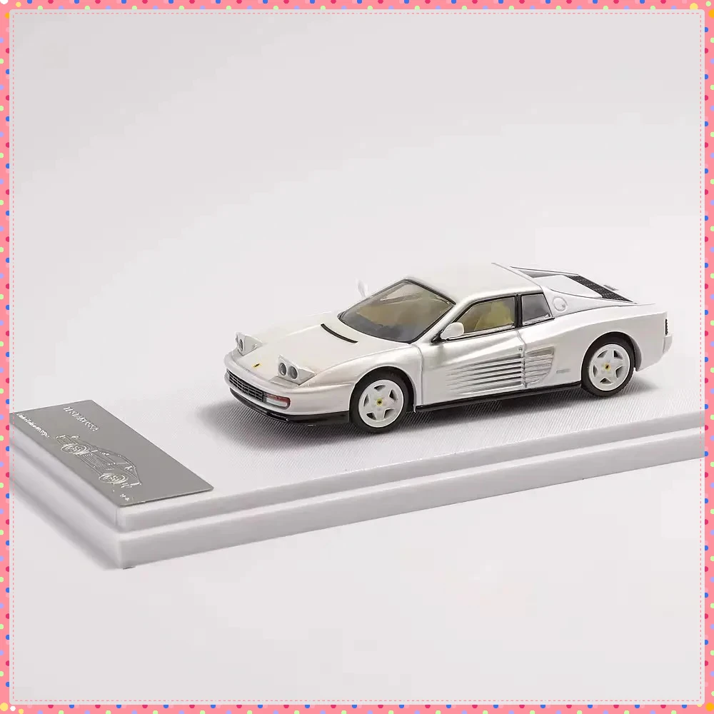 Diecast XF  Alloy 1: 64 1988 Testarossa Retro Luxury Sports Car Standing Lamp Edition Car Model Holiday Gifts Toys