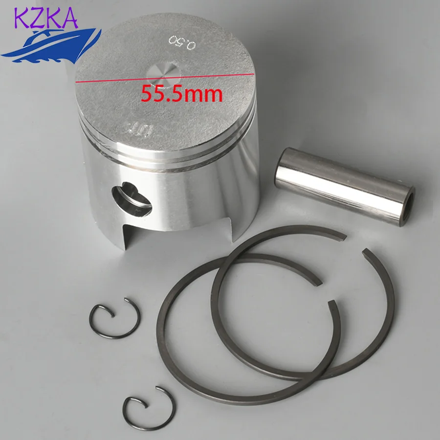 Boat Engine Piston Set (0.5Mm O/s) 351-00004-0 for Tohatsu 15HP 18HP M15B2 M15C M18D M9.9B2 M9.9C Pinton Ring 350-00014-0 55.5mm