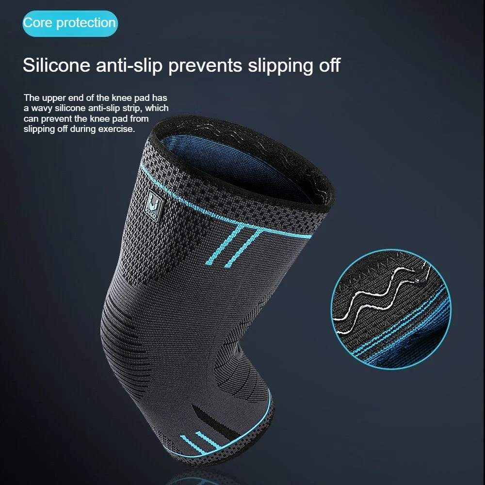 Joelheiras finas respiráveis masculinas com suporte absorvente de choque: para futebol, basquete, caminhadas e fitness