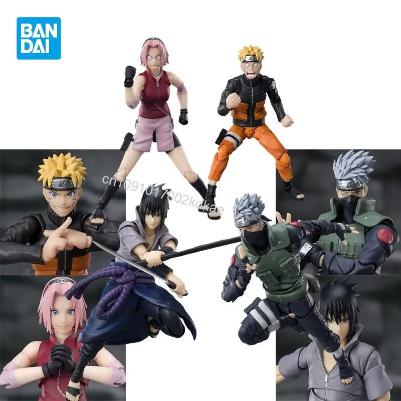 

В наличии Bandai Original NARUTO S.H.Figuarts KAKASHI HATAKE SASUKE UCHIHA NARUTO UZUMAKI Аниме фигурка Фигурки Модель игрушки