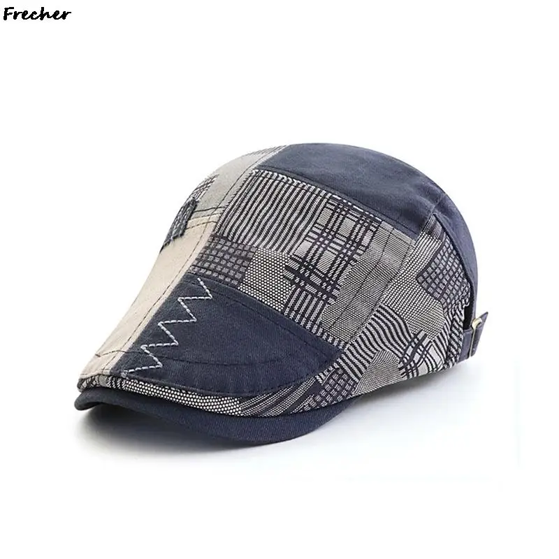 Gentlemen Beret Hat Fashion Newsboy Cap England Style Mens Peaked Painter Caps Dad Retro Driving Hats Patchwork Chapeau Gorras 