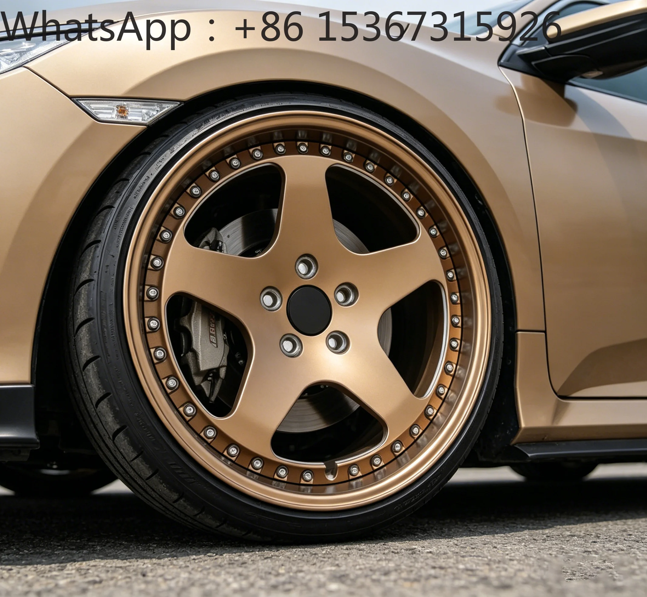 18-20 Inch 5 Spoke Rivet Design A356.2 Aluminum Forged Disc Wheel Hubs Universal Passenger Car Racing Wheels