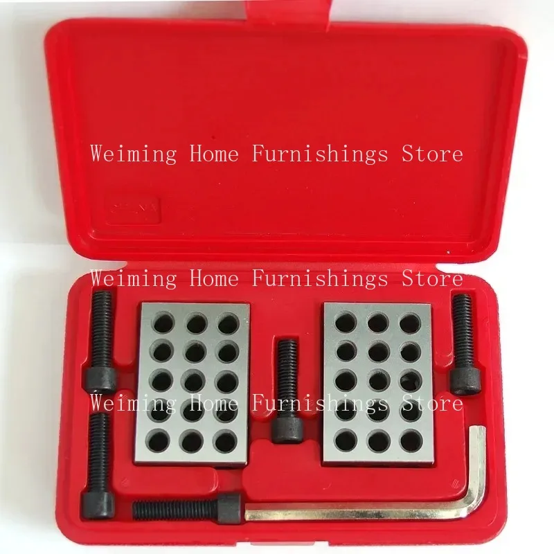 Blocos de Precisão com Parafusos Conjunto de Blocos de Fixação Paralela Bloco de Aço 23 Furos 123 Calibre 255075 mm
