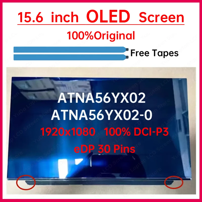 

15.6 Inch Laptop LCD OLED Screen ATNA56YX02 ATNA56YX02-0 For Samsung Galaxy Book NP950XDB-KA2US Display Matrix Panel 1920x1080