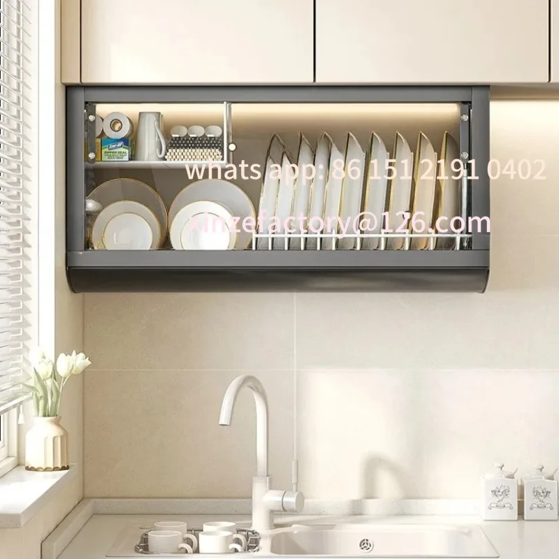 

Customizable Over Sink Dish Drying Rack - Adjustable Kitchen Organizer with Utensil Hooks for Dishes, Bowls & Spong