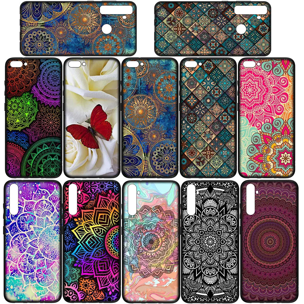 Floral Paisley Texture Mandala Flower Cover for Xiaomi Redmi Note 13 8 7 12 Pro A3X 13C 12C 8A 7A 8T A3 5G 4G Phone Case