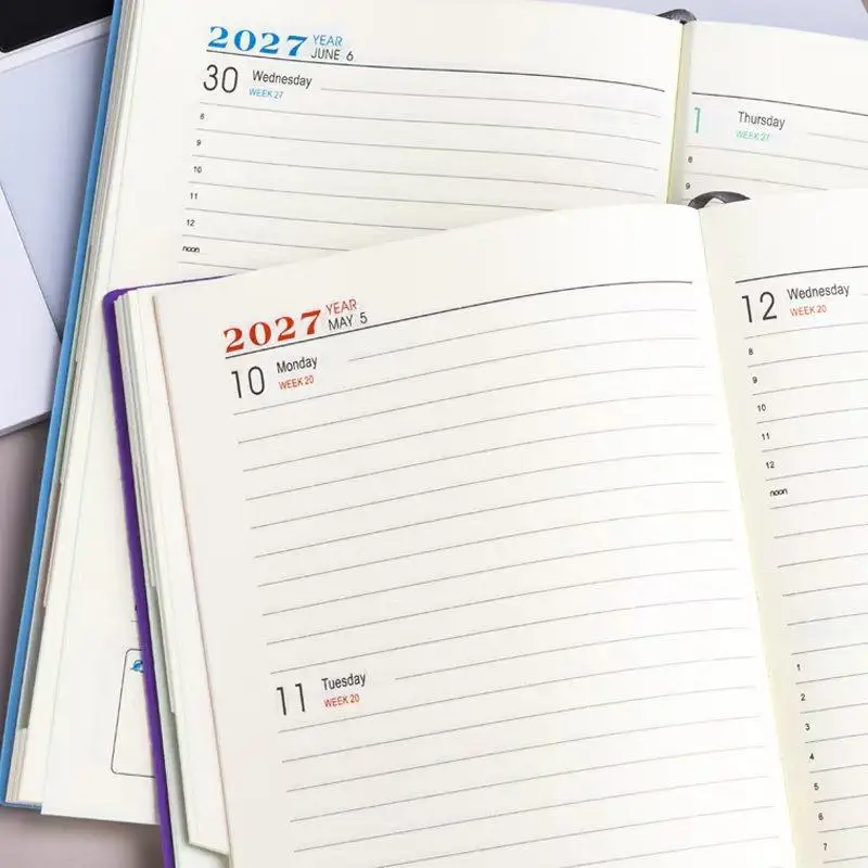 2027 Planner Thick Paper Efficiency Agenda Book Daily Monthly Schedule Notebook for Student Office Business Use