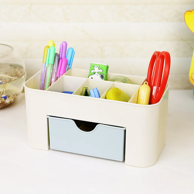 Multifunctional desktop drawer organizer-colorful makeup storage box for home