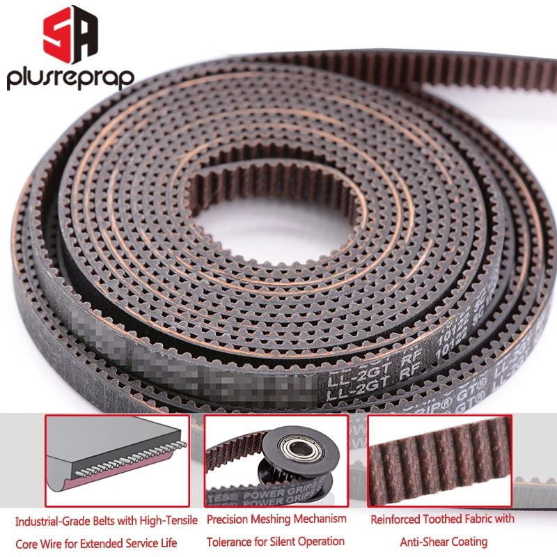 Cinghia dentata aperta GT2 da 6 mm per BambuLab X1/P1/A1 per Creality Ender 3/K1C Cinghie per stampante 3D in gomma - Trasmissione ad alta precisione