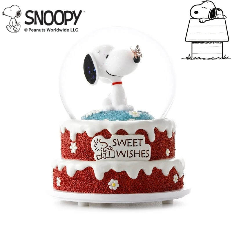 

Снупи мультфильм милый хрустальный шар креативный каваи настольный орнамент аниме товары подарки на Рождество и Хэллоуин оптом.