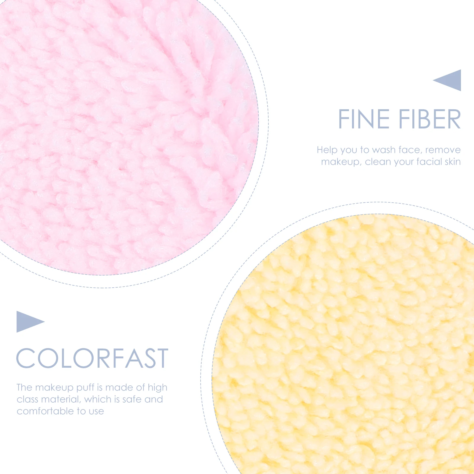 3Pcs Rounded Makeup Puff Face Cleaning Comfortable Applicators Soft Durable Powder Puff for Sensitive Skin Use