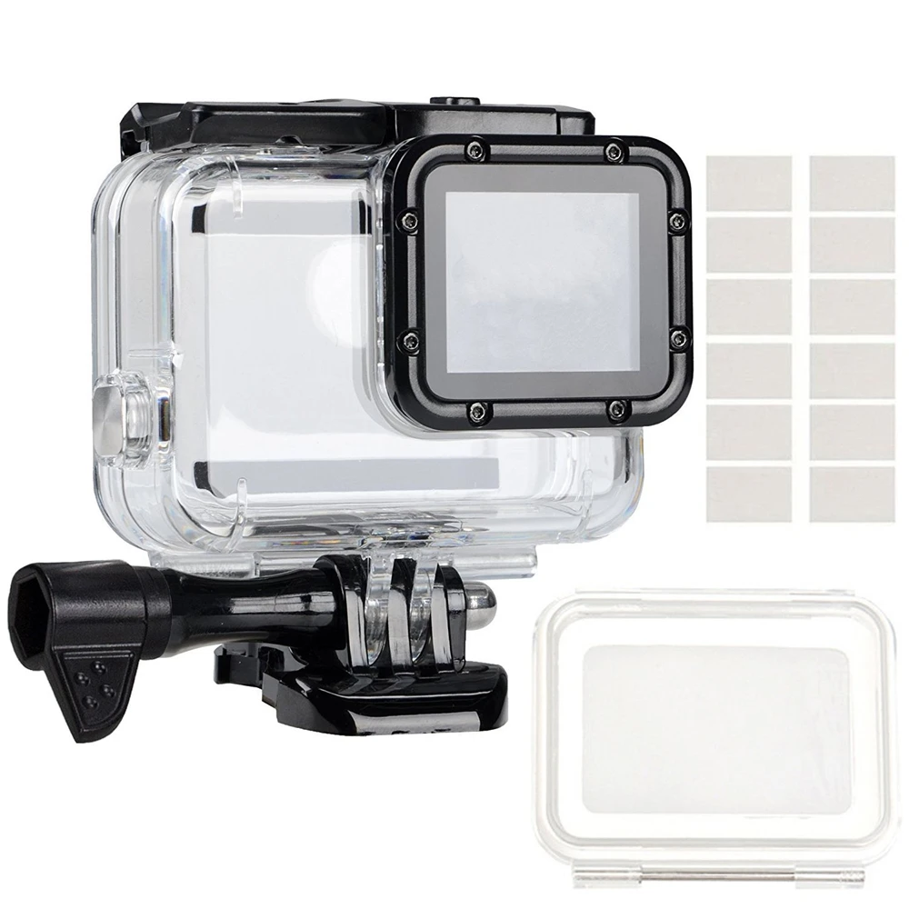 45m Waterproof Case for Gopro Hero 5 6 Black Edition Camera with base Mount Protective HERO 5 6 Case Go Pro Accessories