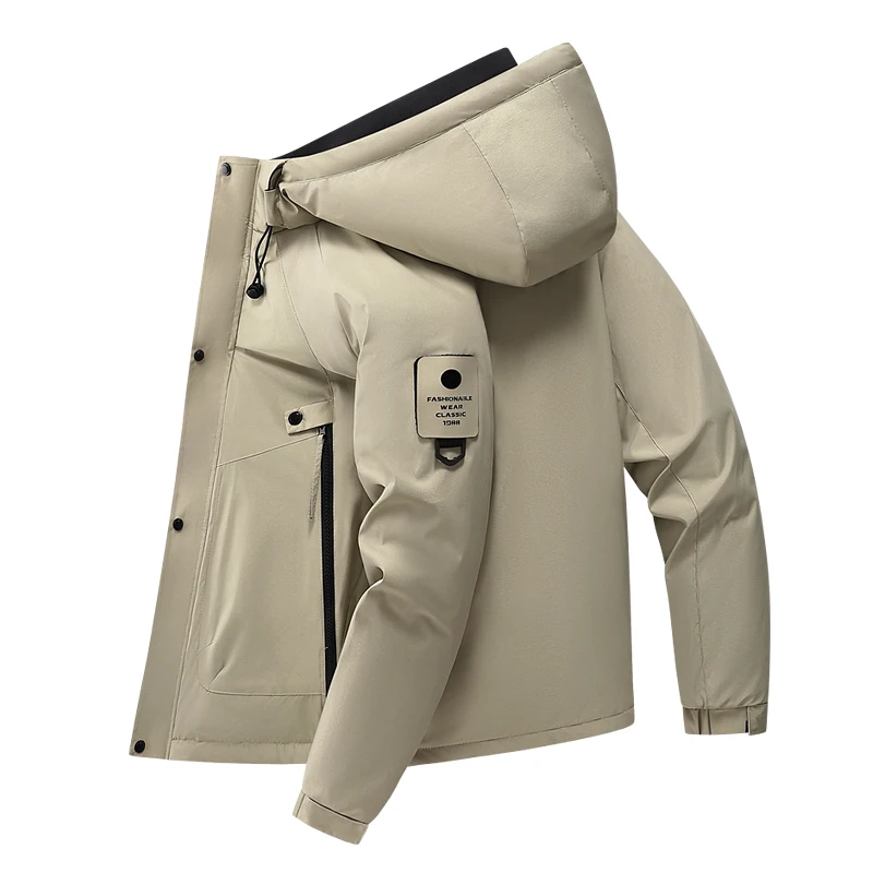 New Men's Winter Outdoor Cotton Thickened Anti Cold and Warm Sports and Leisure Hoodie Windproof and Breathable Hoodie
