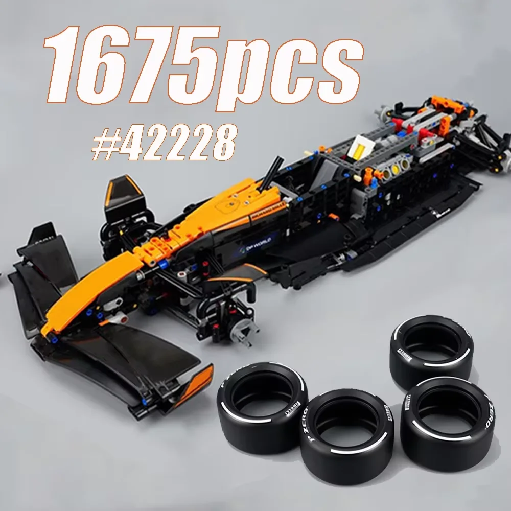NEW 1675PCS Technical Classic Performance 1:8 Famous Orange Sports Car Building Blocks MOC DIY Assembly Model Toy Christmas Gift