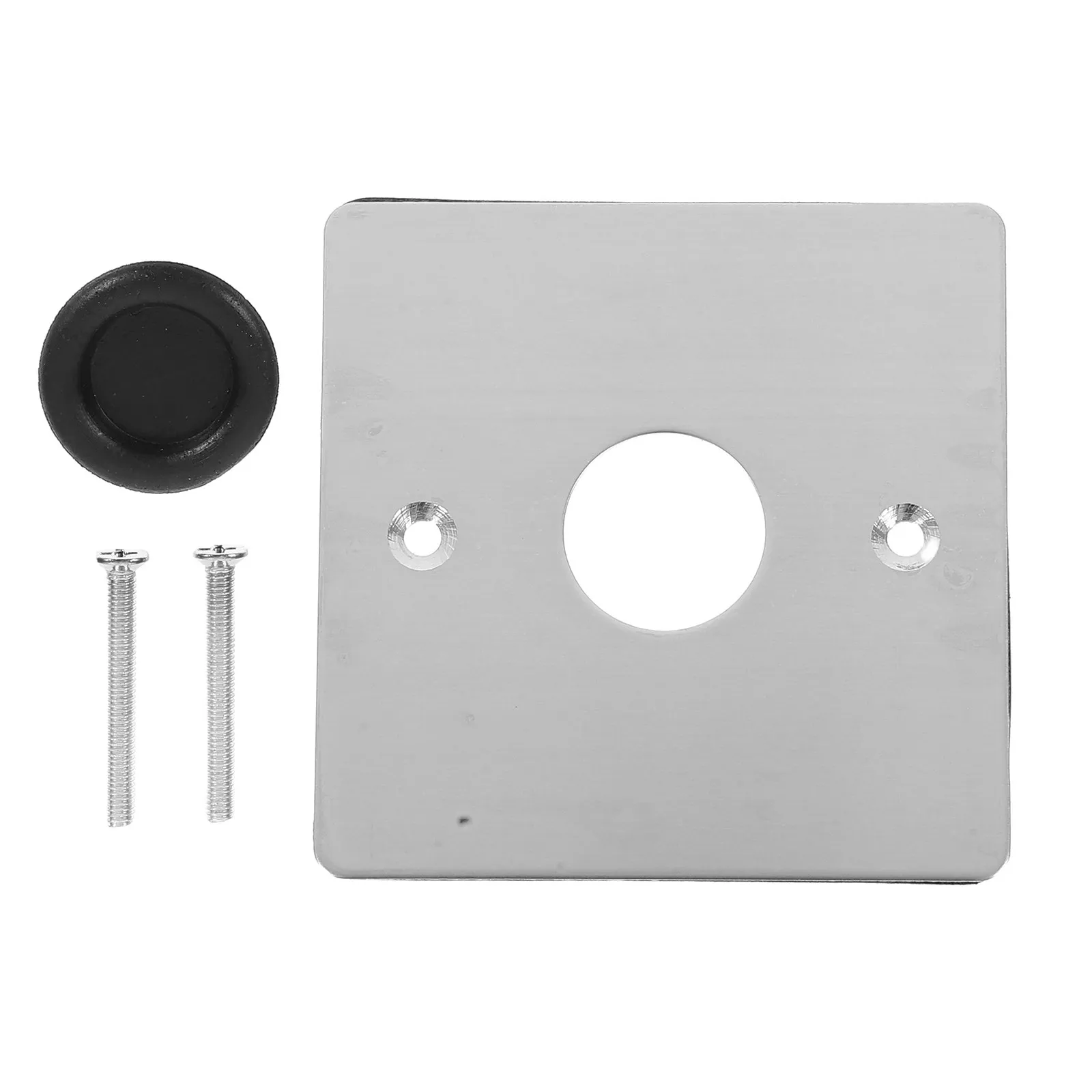 1Set Metal Socket Cover Plate Blank Outlet Faceplate Ceiling Wall Hole Cover Easy Install Stainless Steel Finish for Modern