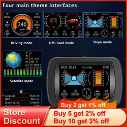 A65 Car Level Sensor HUD Gradient GPS Real-Time Off-road Vehicle System Speedometer Overspeed Alarm Auto Accessories Mileage