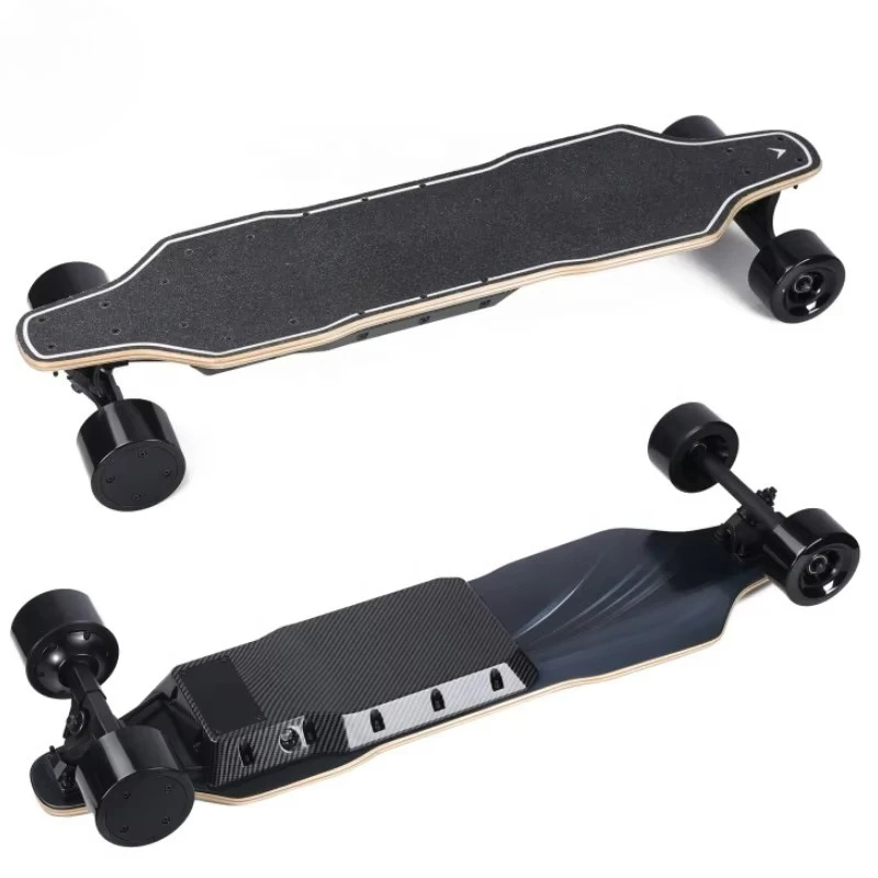 Airo JIESEN Electric Skateboard Longboard Dual-Drive Remote Control Kit with 7-inch Trucks 38KM/H Speed 15-20KM Range Belt 100KG